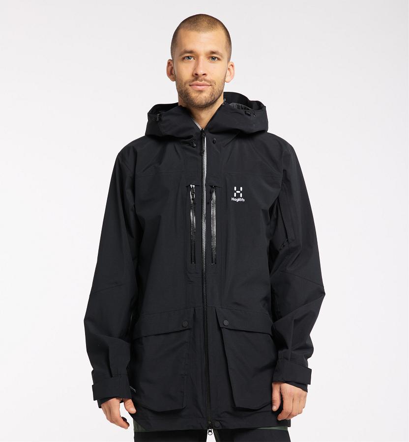 Haglöfs Mens Elation GTX Parka Black New Zealand 58740RUIY